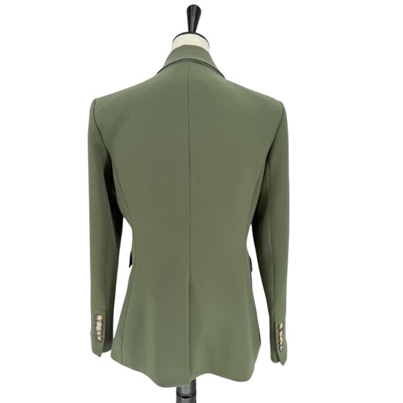Veronica Beard Miller Dickey Jacket Stone Army Green Classic Blazer Size 8 - Picture 10 of 16